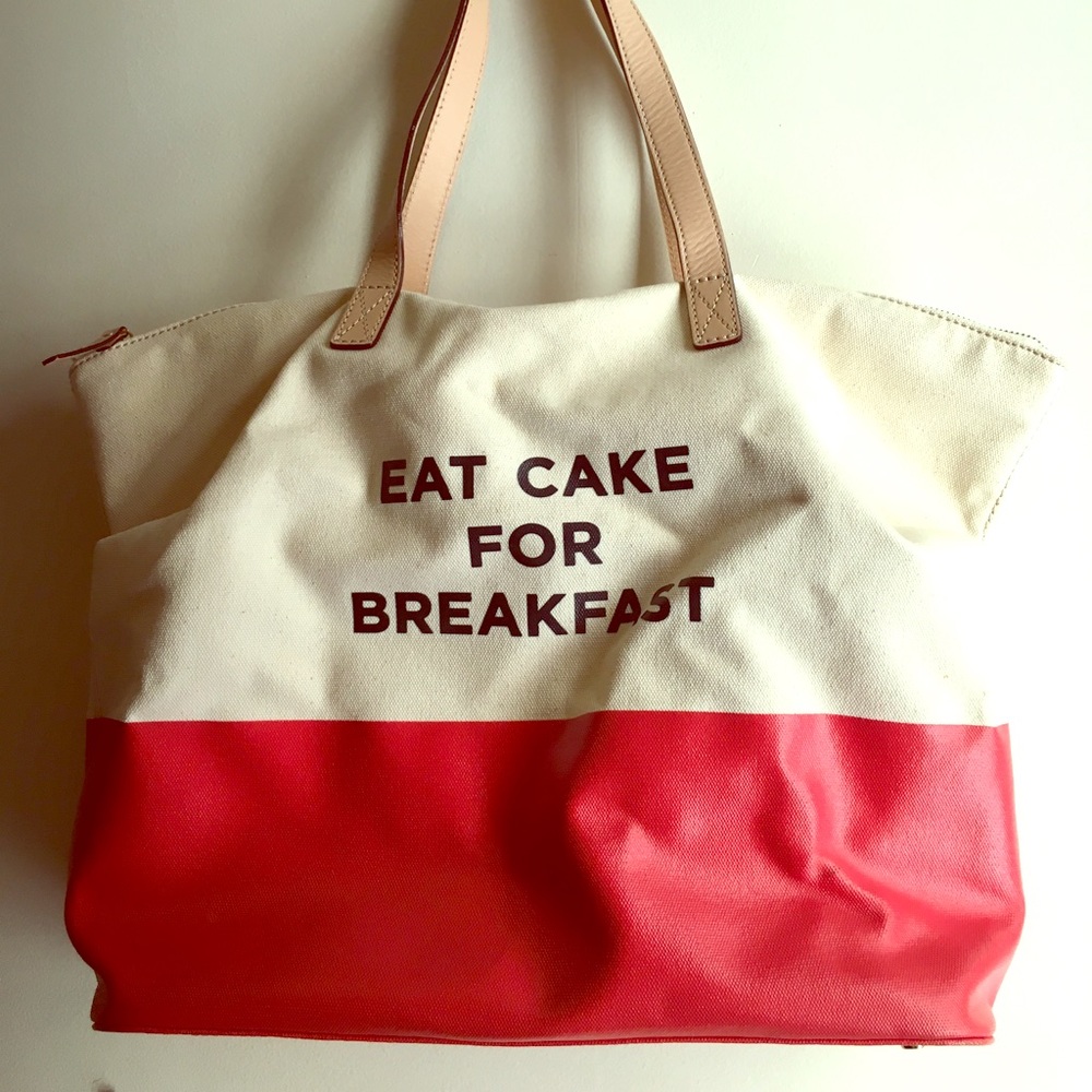 Kate Spade Eat Cake For Breakfast Canvas Tote